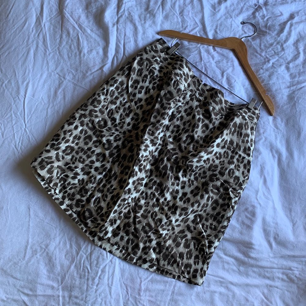 Banana Republic A-line Leopard Skirt
